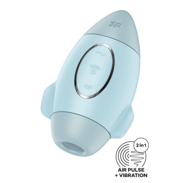 Stimulateur de clitoris violet vibration et air pulsé USB vert Mission control Satisfyer 